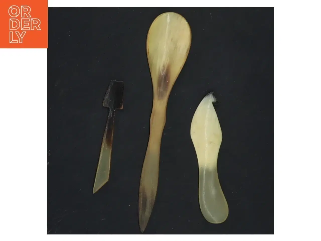 Billede 1 - Serveringssæt af horn (str. 19x4 cm) (DVD)