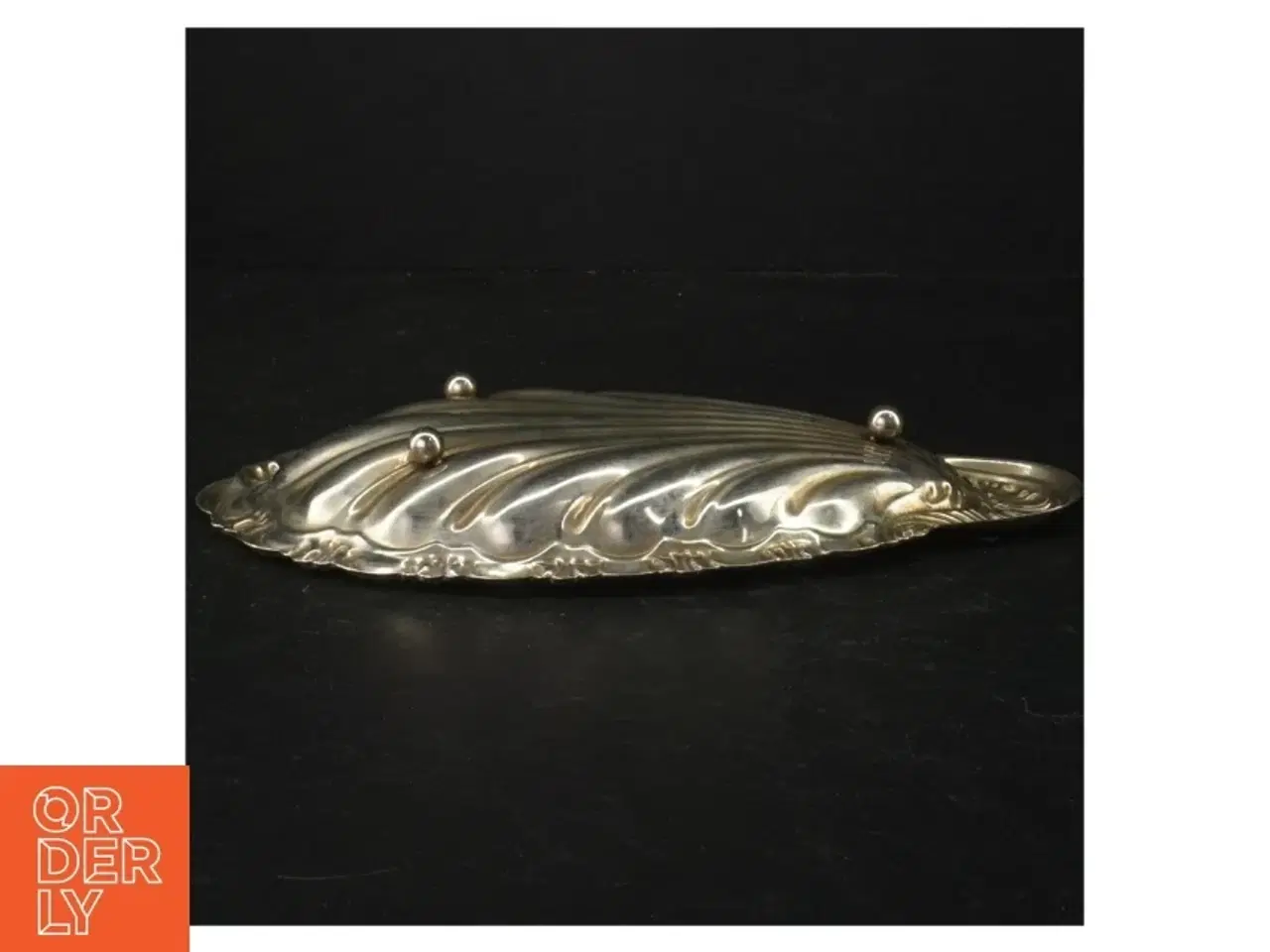 Billede 2 - Muslingeskal Sølv Metal bakke (str. 23 x 13 cm)