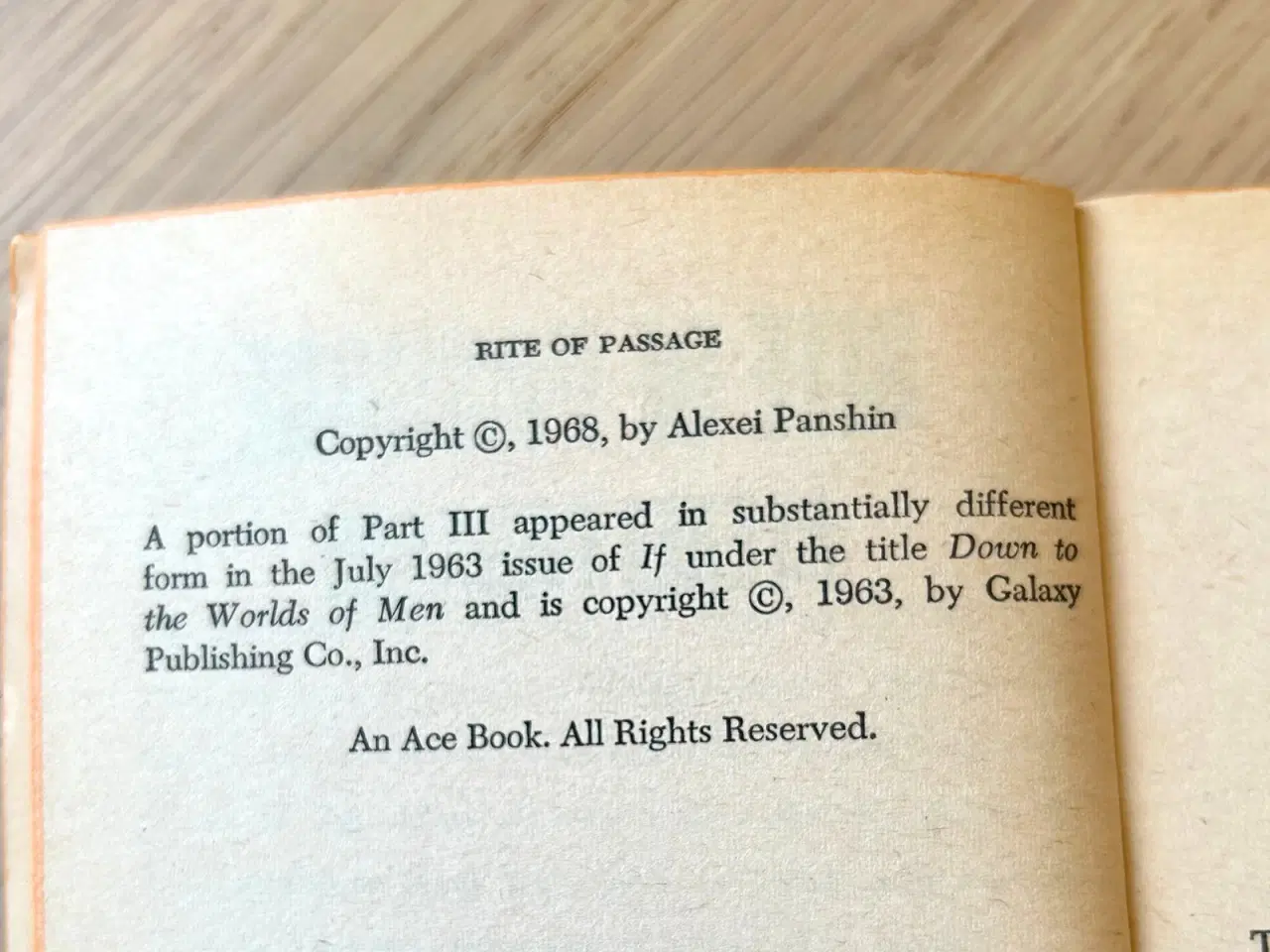 Billede 3 - Rite of Passage by Alexei Panshin – Edition (1978)