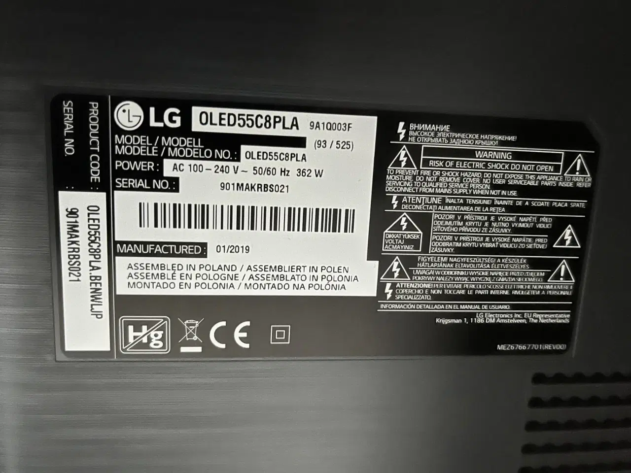 Billede 3 - LG 55" OLED55C8PLA I FIN STAND, MED GOD LYD