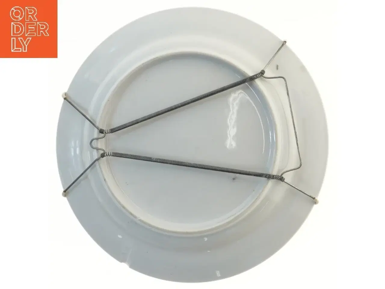 Billede 2 - Dekorativ tallerken med blomstermotiv (str. Ø 23,5 cm)