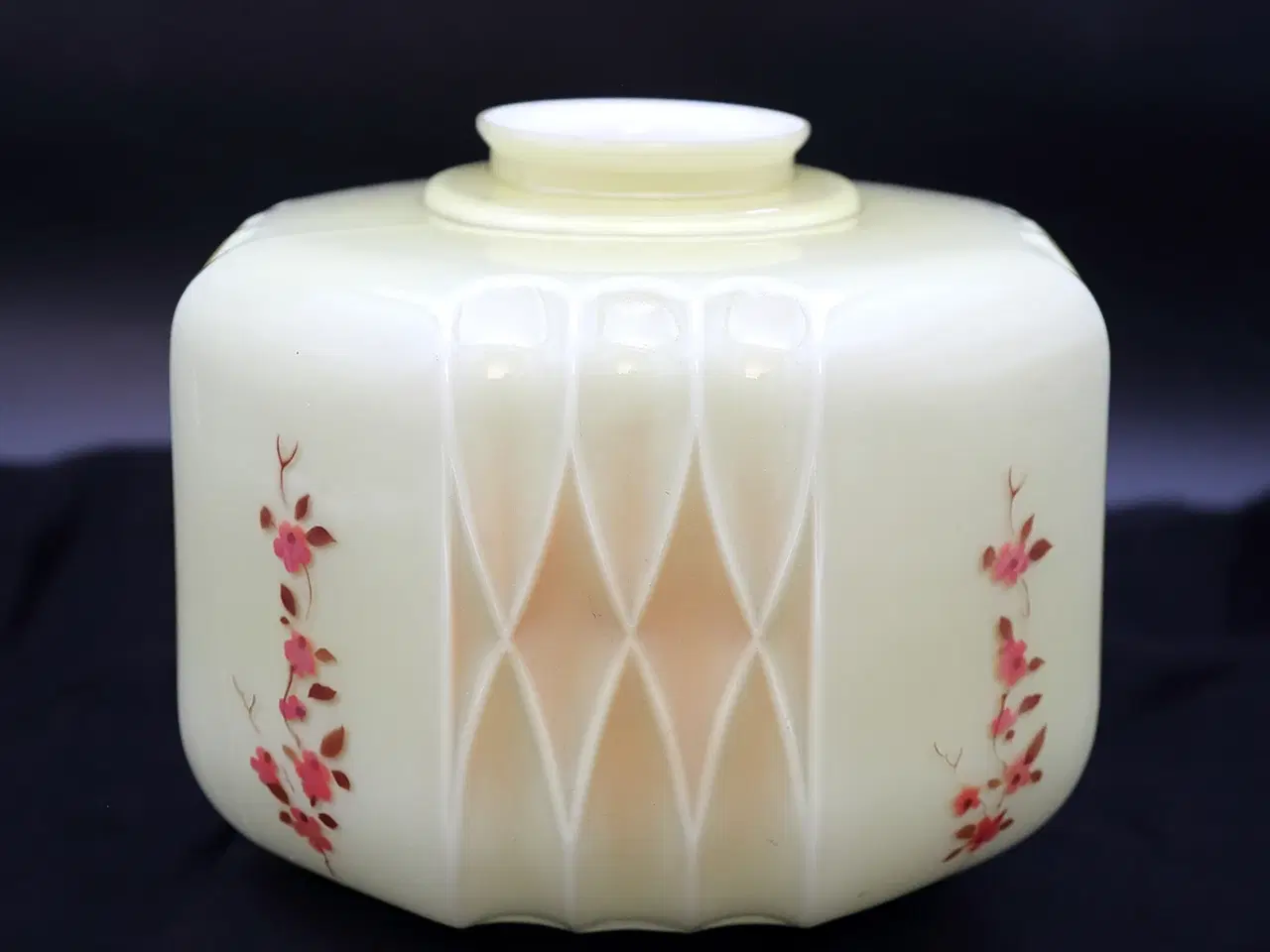 Billede 6 - Stor Art Deco glaspendel med blomster, ca. 1930–40