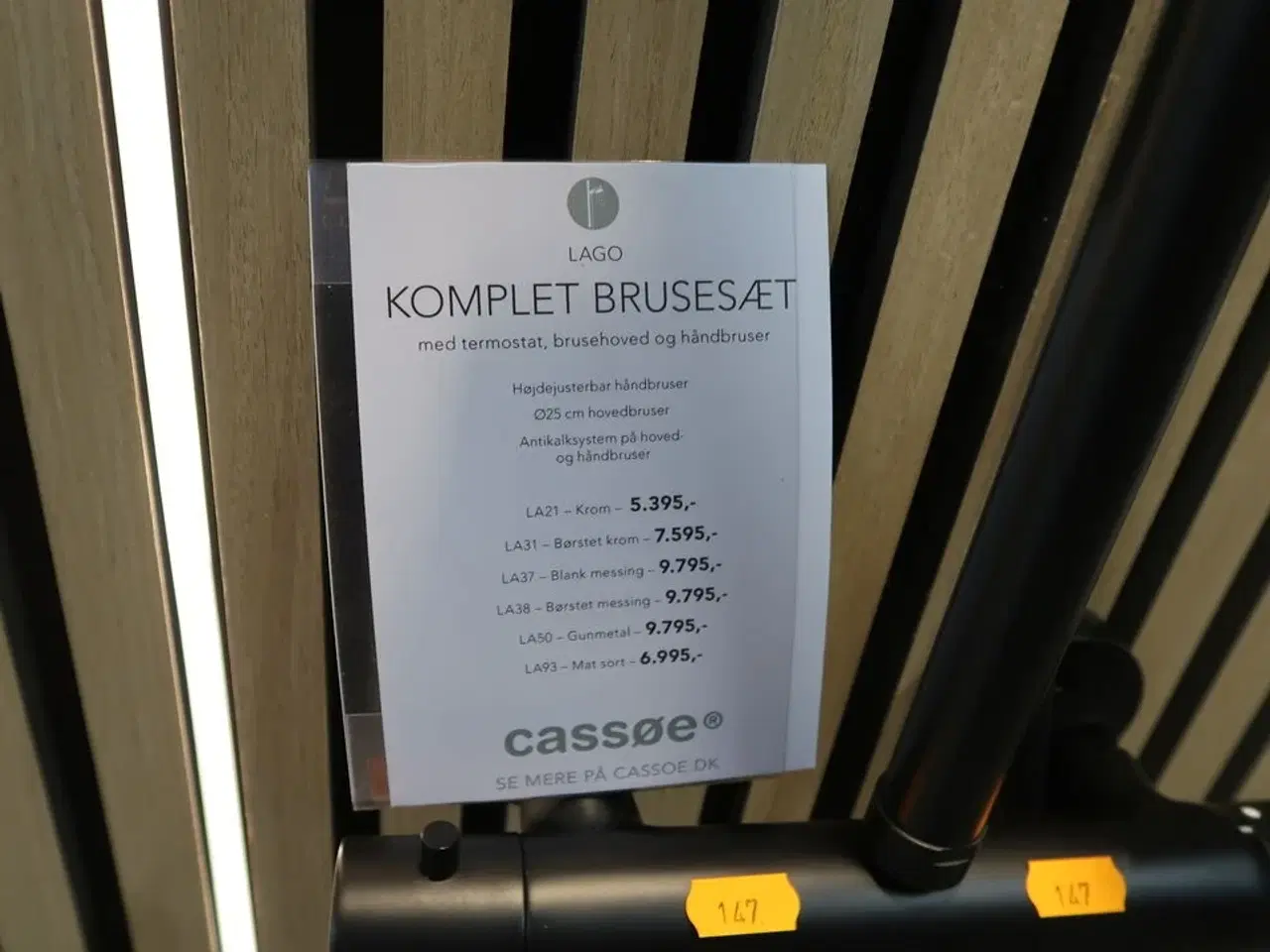 Billede 5 - Komplet brusesæt LAGO LA93 Mat Sort