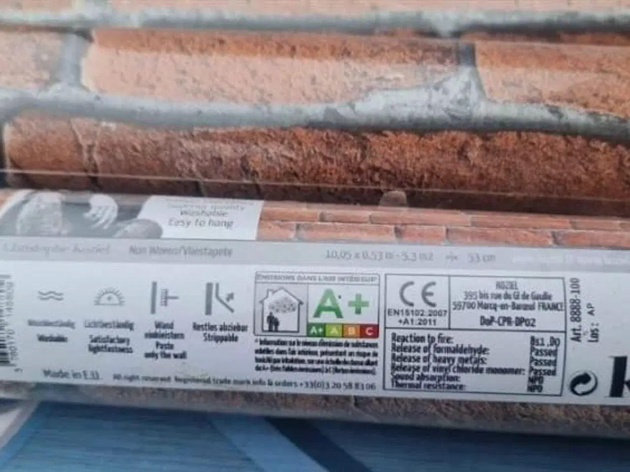 Billede 5 - 3 stk mursten tapet ruller