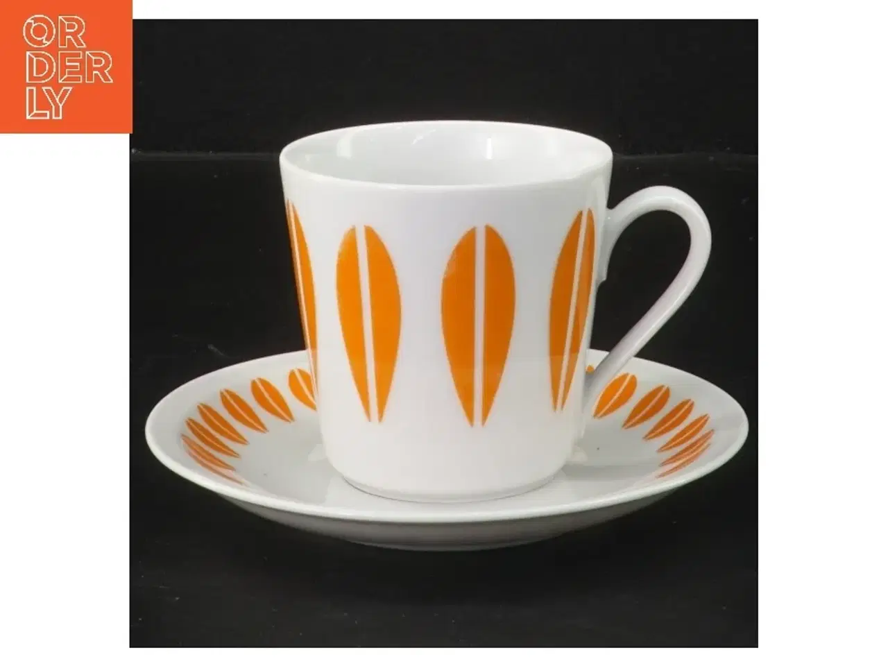 Billede 1 - Original Lotus Lyngby Kaffekop med underkop. Flot stand (str. Ø 13 og 7,5 cm)