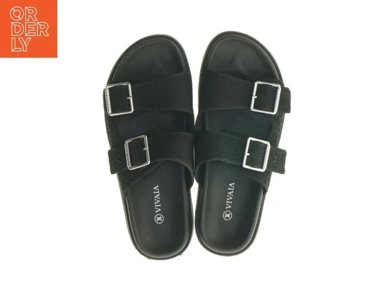 Billede 4 - Sorte slippers med spænder fra Vivala (str. Længde, 28 cm)