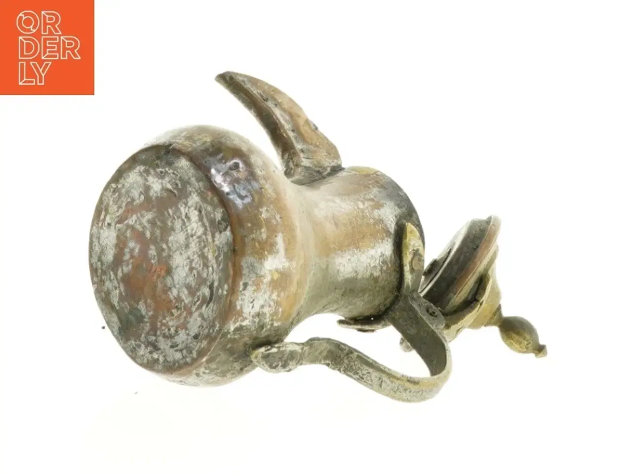 Billede 2 - Antik kobberkande med låg (str. 16 x 10 x 17 cm)