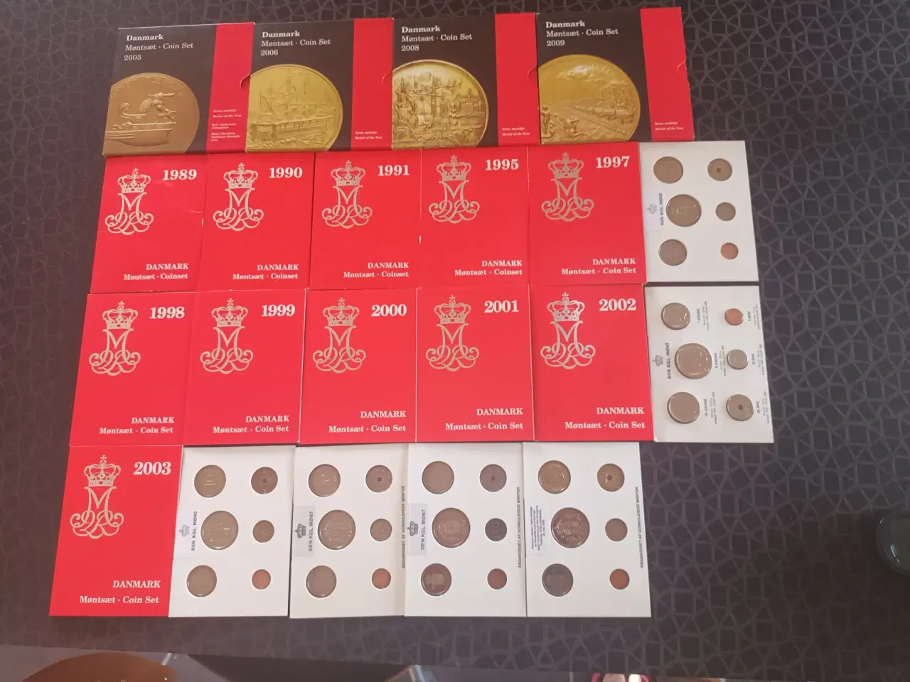 Billede 1 - Kgl Møntsæt 21 stk forskellige 1981 til 2009