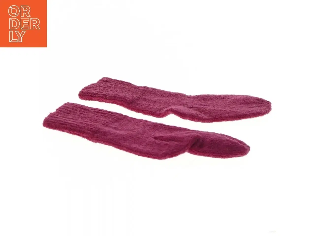 Billede 3 - Røde uldsokker til børn (str. 20 cm)