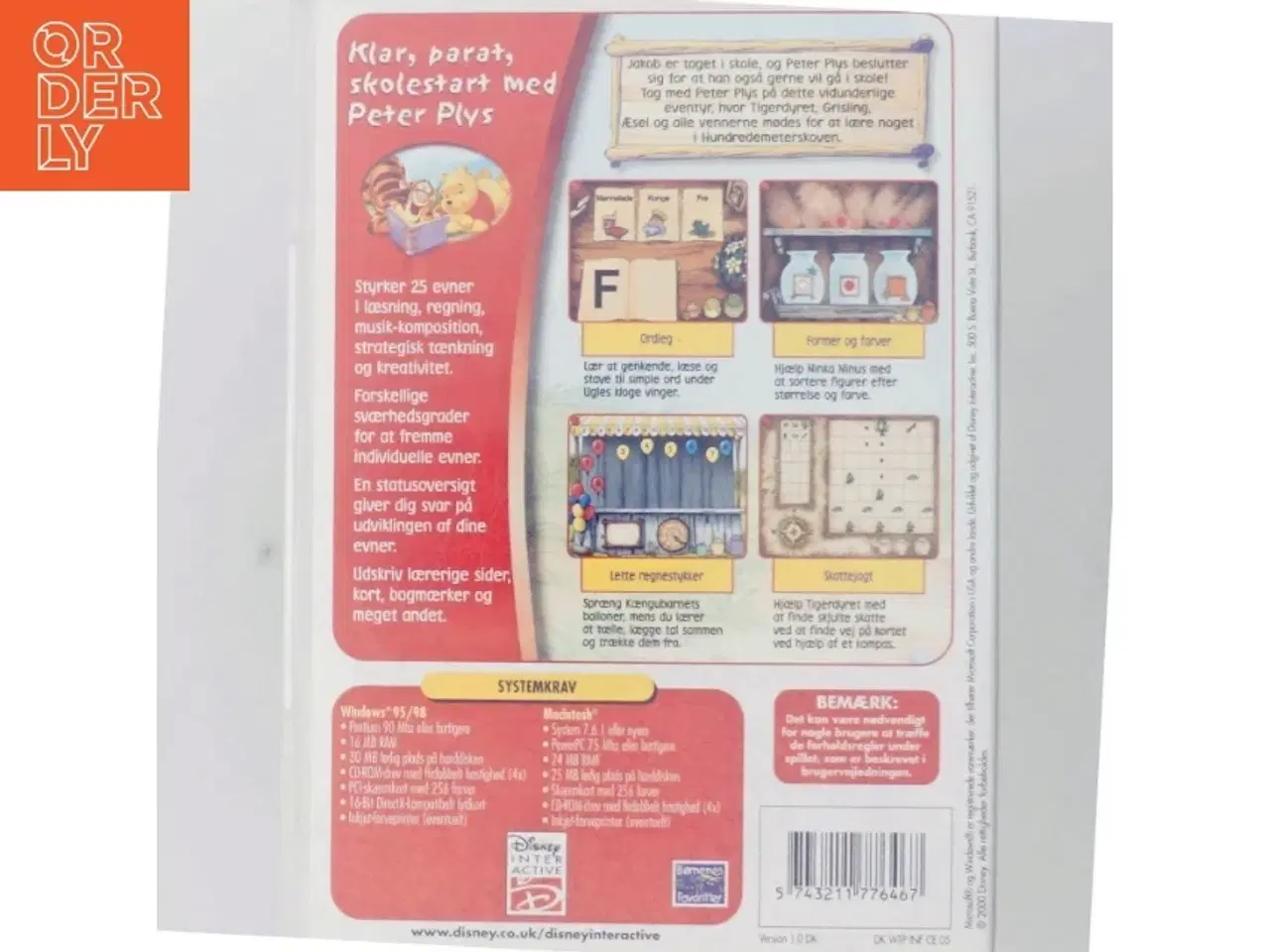 Billede 3 - Peter Plys Skolestart PC Spil fra Disney