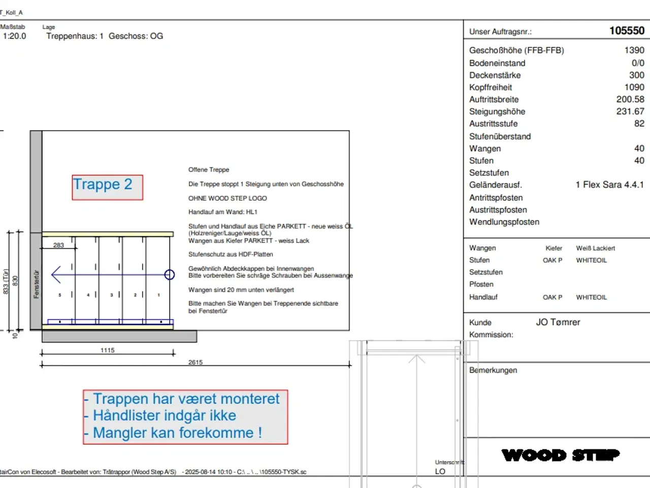 Billede 9 - 2 Stk Niveautrapper - fejlmålstrappe.