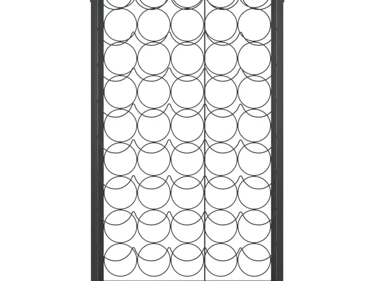 Billede 3 - Vinreol til 45 flasker 54x18x100 cm smedejern sort