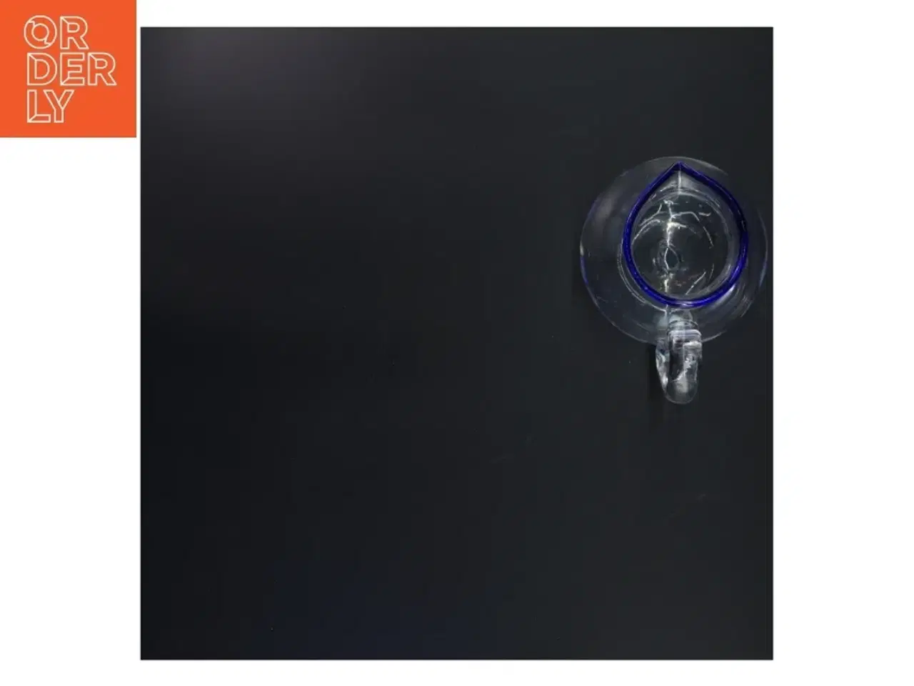 Billede 6 - Glaskande og skål med blå kant (str. 14 og 8 cm)