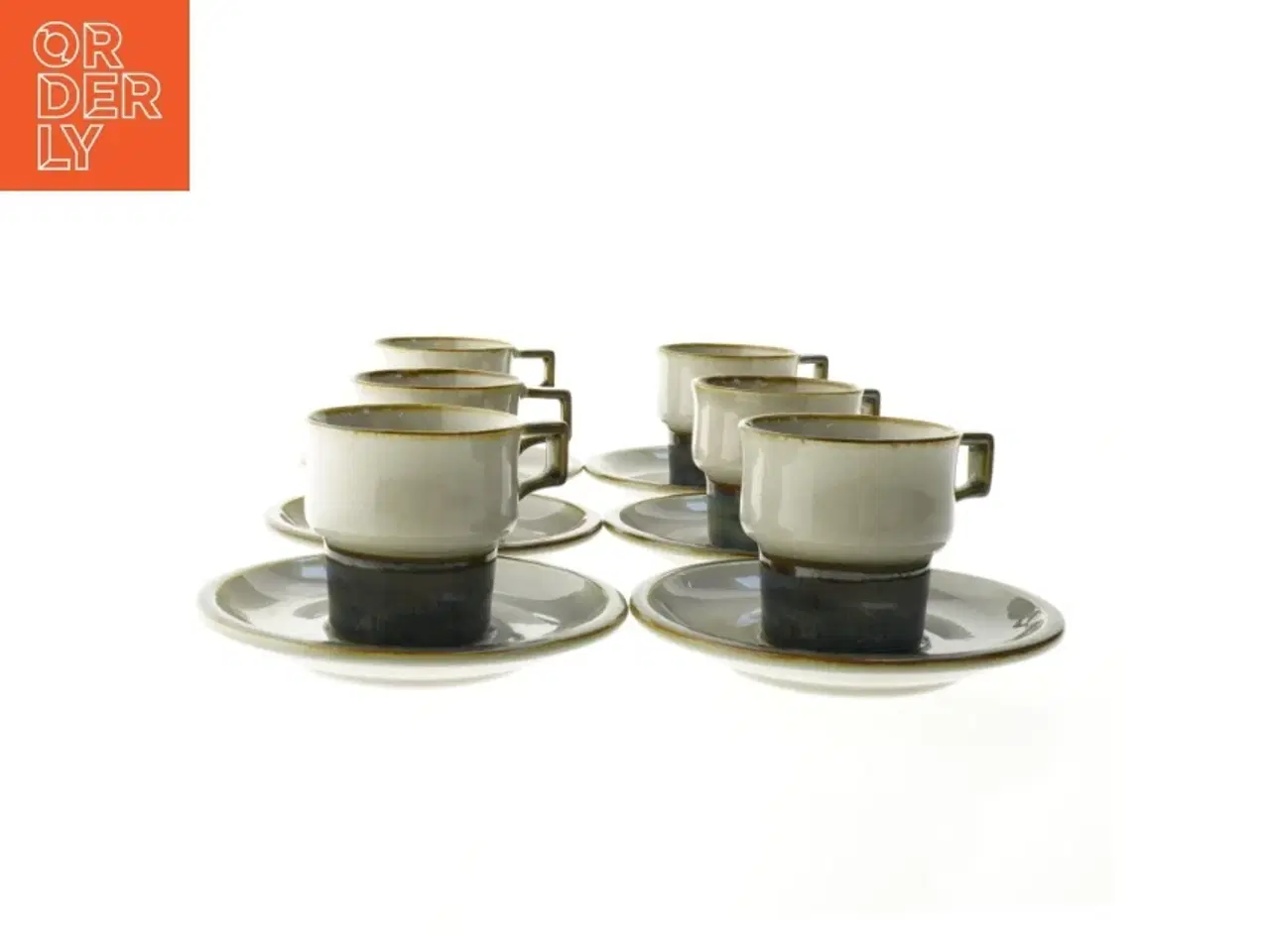 Billede 1 - B&G stentøj kaffekopper med underkopper fra B&G (str. Ø 15 og Ø 7,5x7,5 cm)