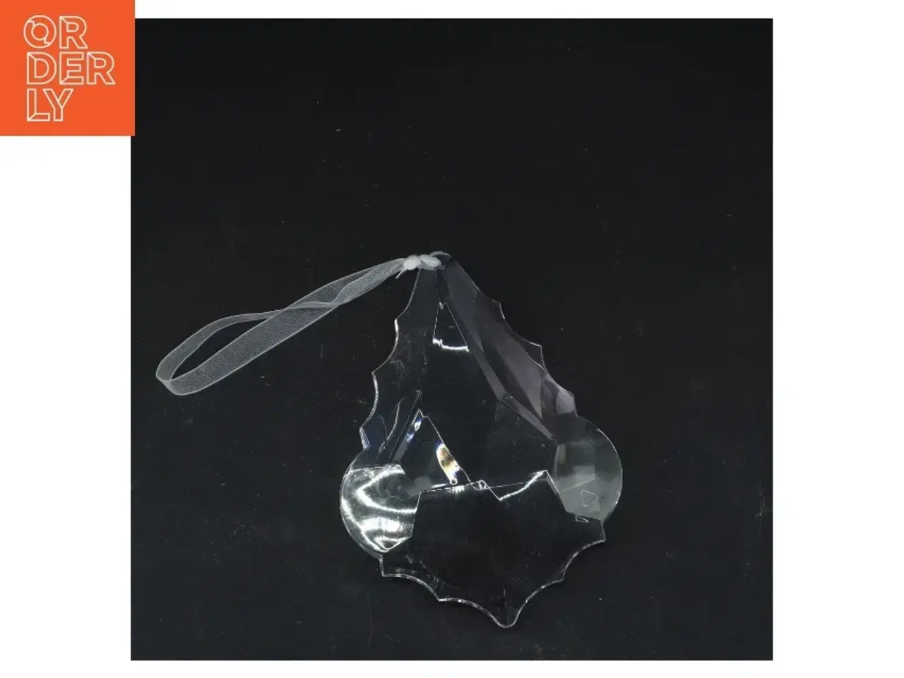 Billede 1 - Krystal ornament med bånd (str. 15x11 cm)