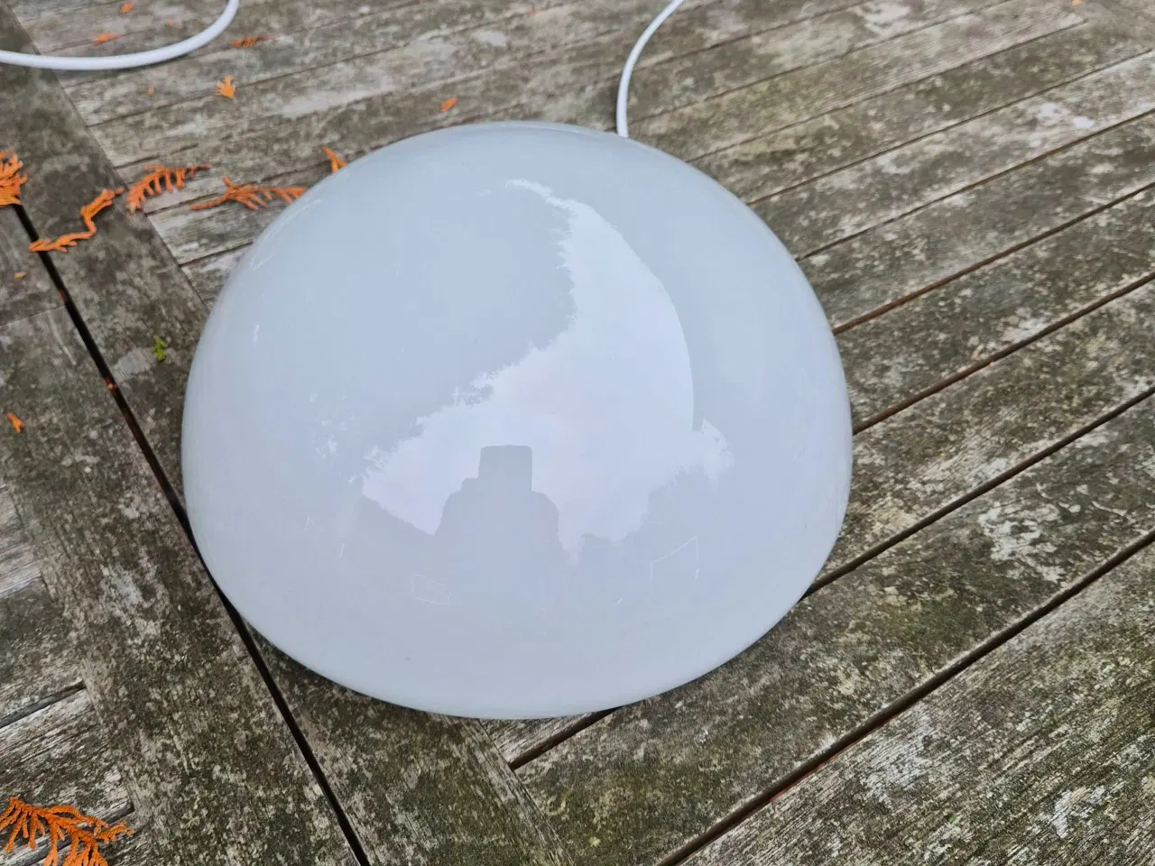 Billede 2 - Flot plafond med konveks skærm i opalglas 