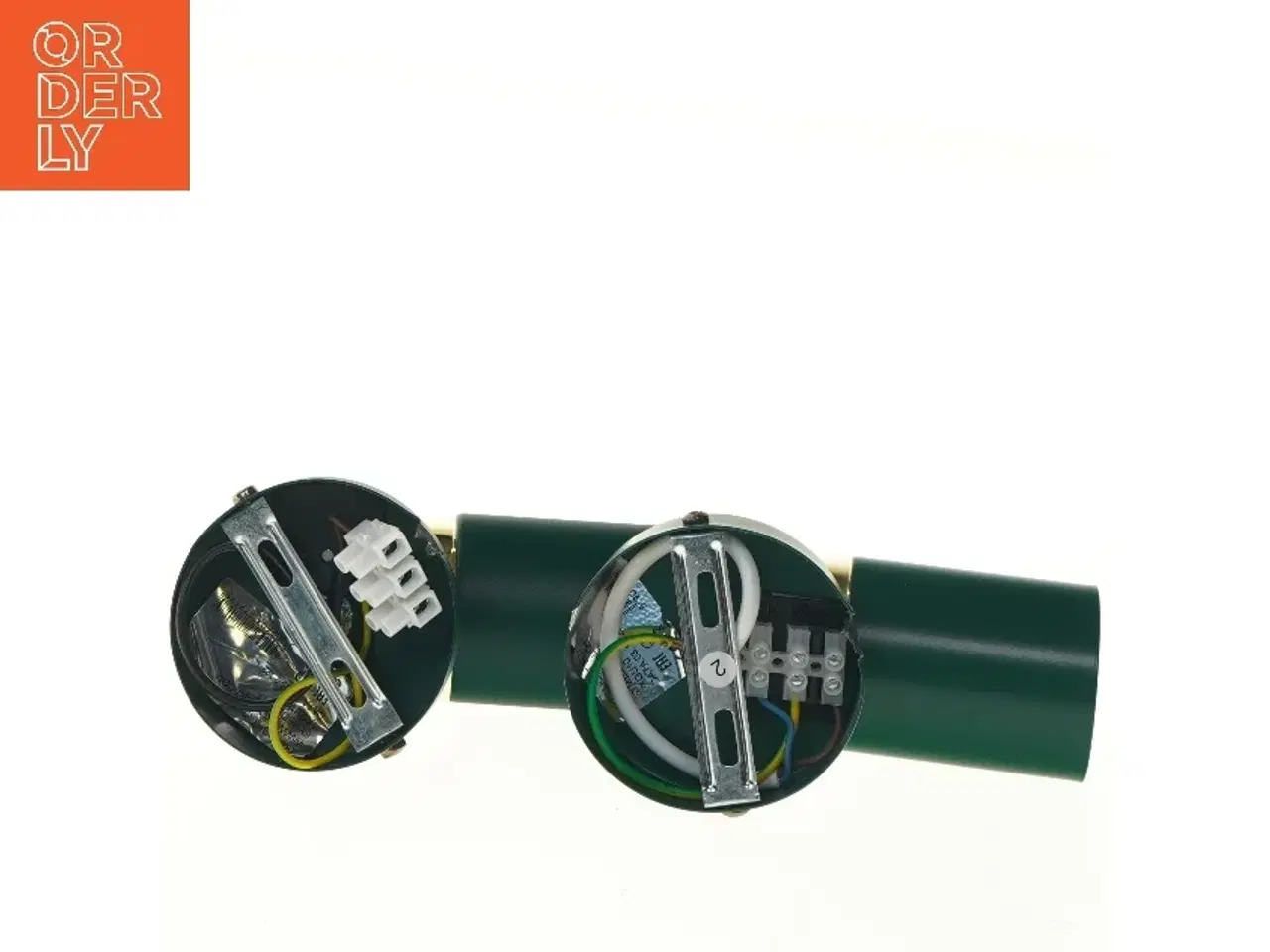 Billede 3 - Grønne væglamper med guld (str. 15 cm)