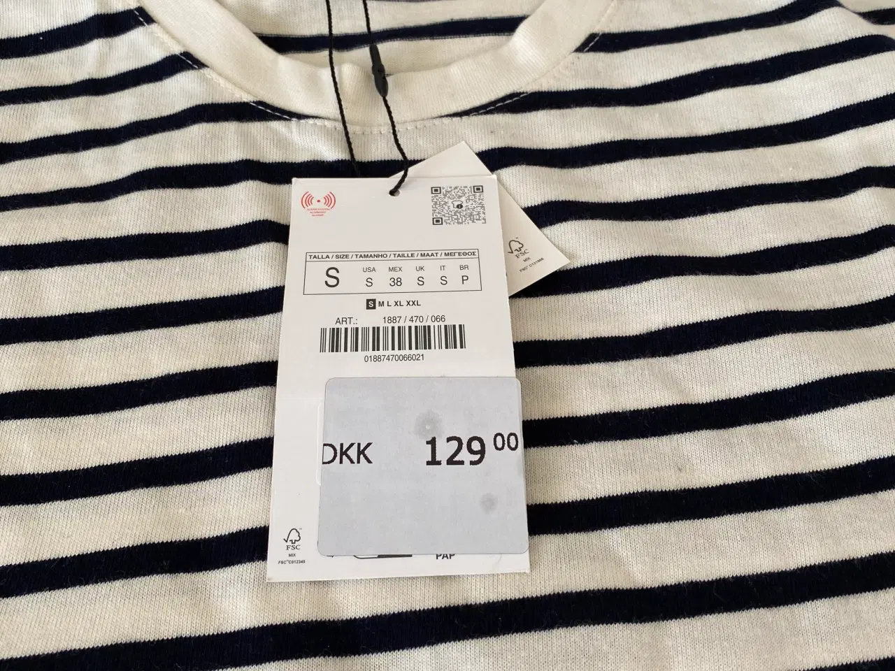 Billede 2 - T-shirt stribet fra Zara str. S