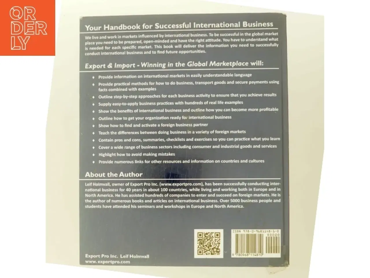 Billede 3 - Export and Import af Leif Holmvall (Bog)