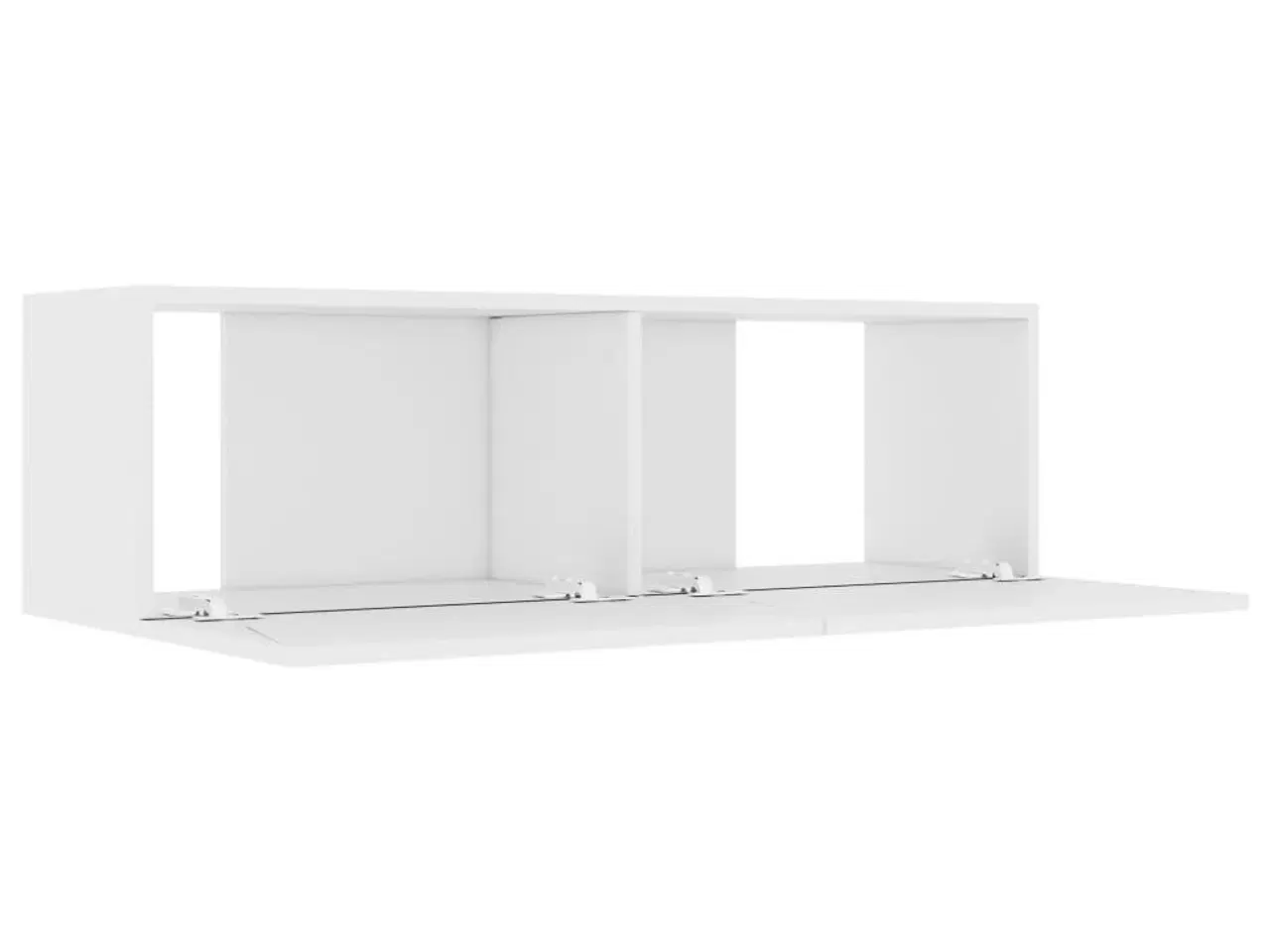 Billede 5 - Tv-bord 100x30x30 cm konstrueret træ hvid