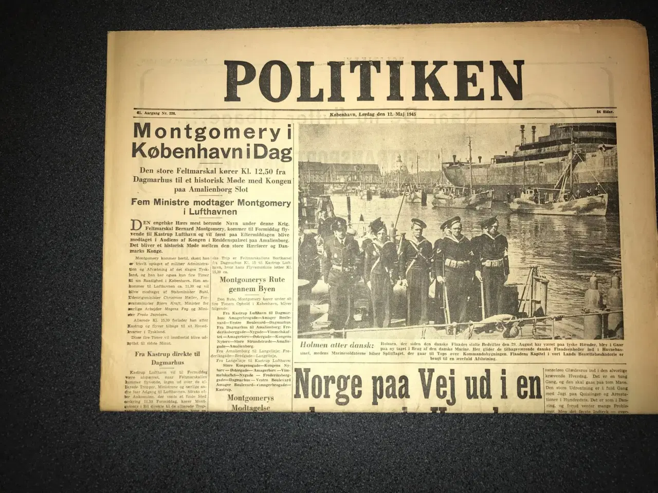 Billede 1 - Politiken - 12. maj 1945