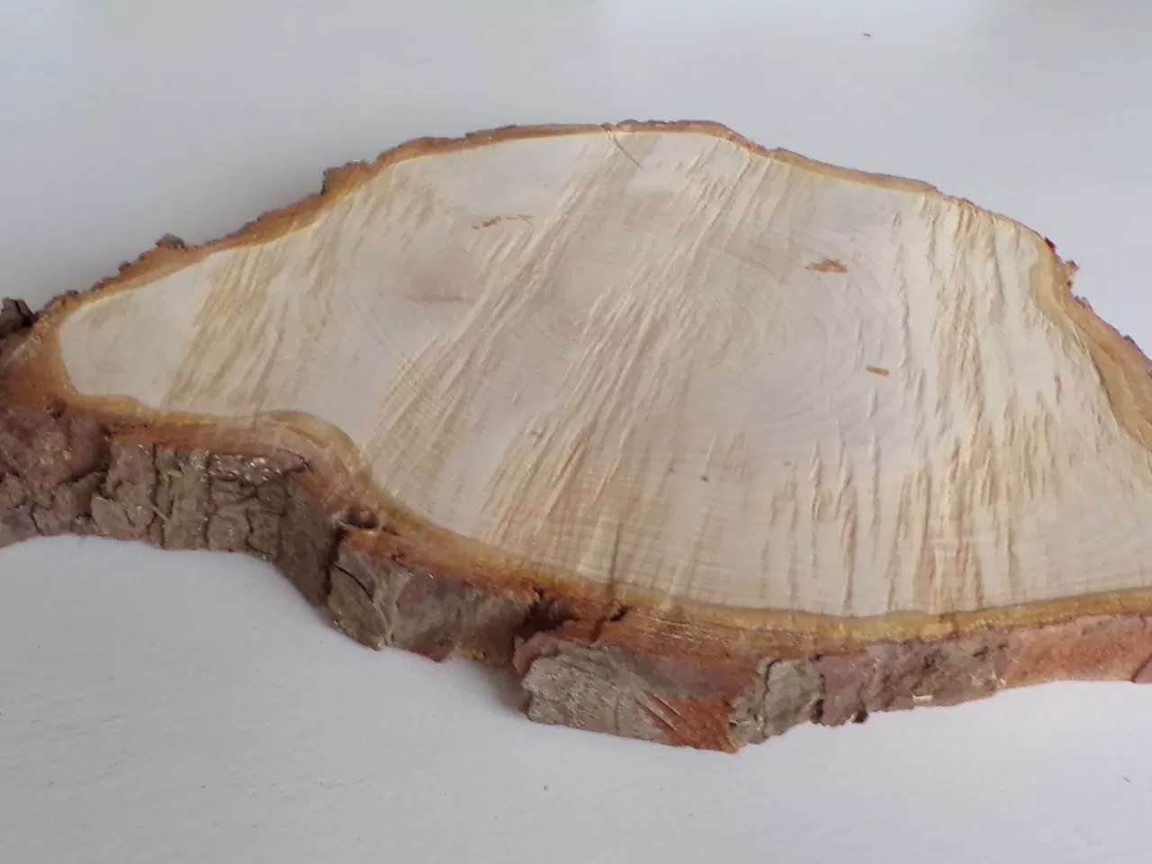 Billede 3 - NY Thuja Træskive med bark 36 cm lang