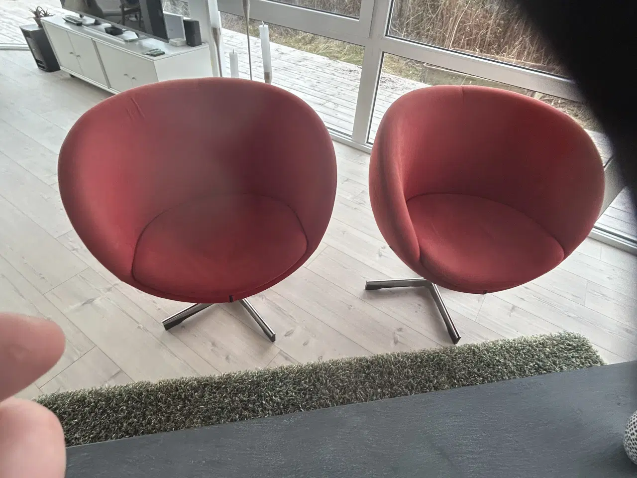 Billede 1 - Røde drejestole