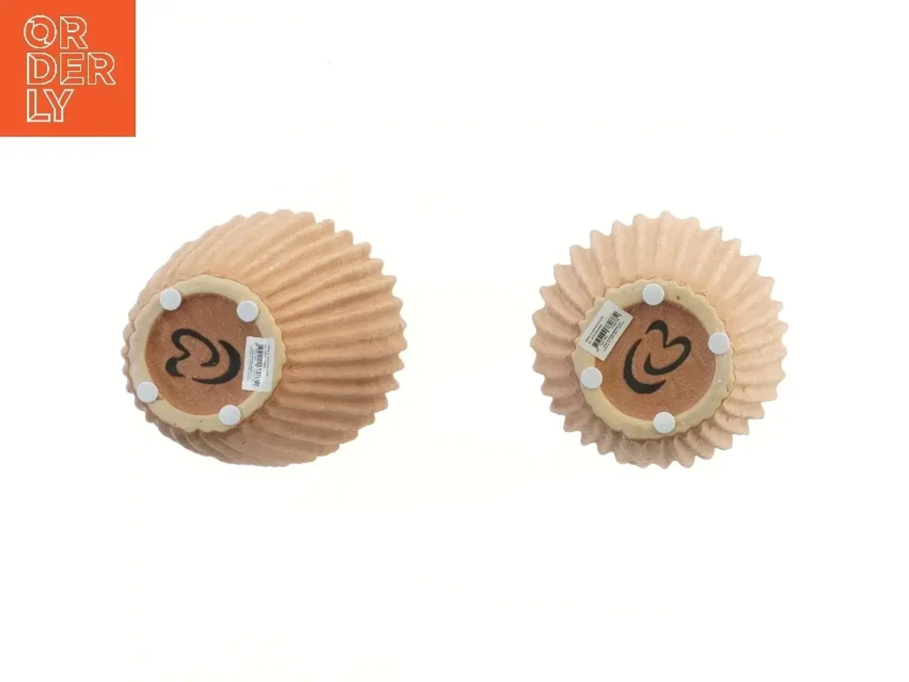 Billede 3 - Rillede keramiske vaser, 2 stk (str. 2 stk 26 cm)