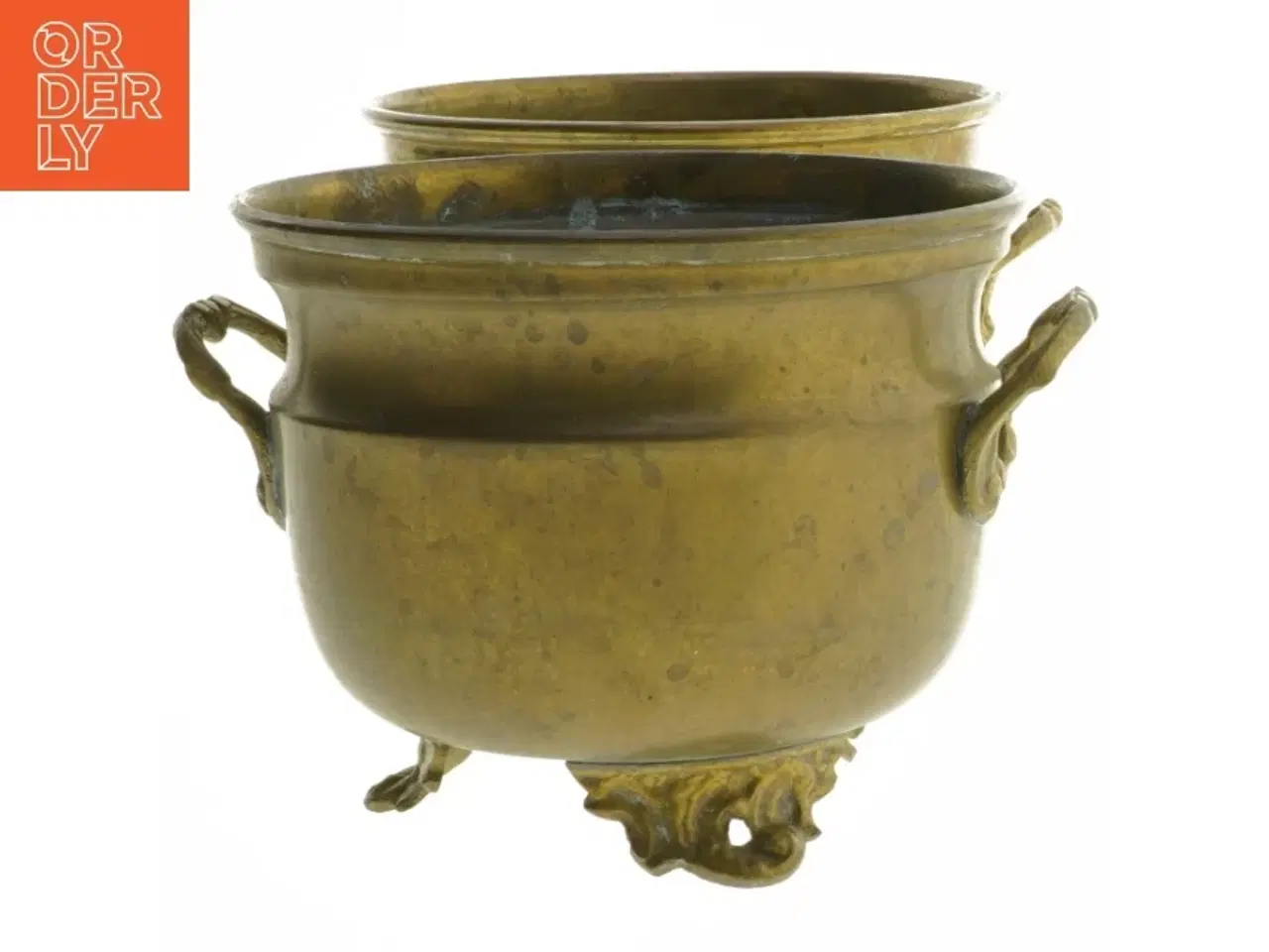 Billede 3 - Messing urtepotteskjuler (str. Ø 13,5x11 cm)