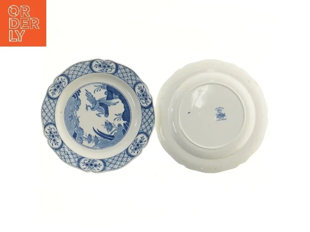 Billede 3 - Blå og hvide tallerkener med mønster, Ø 23 cm, 2 stk (str. 2 stk Ø 23 cm)