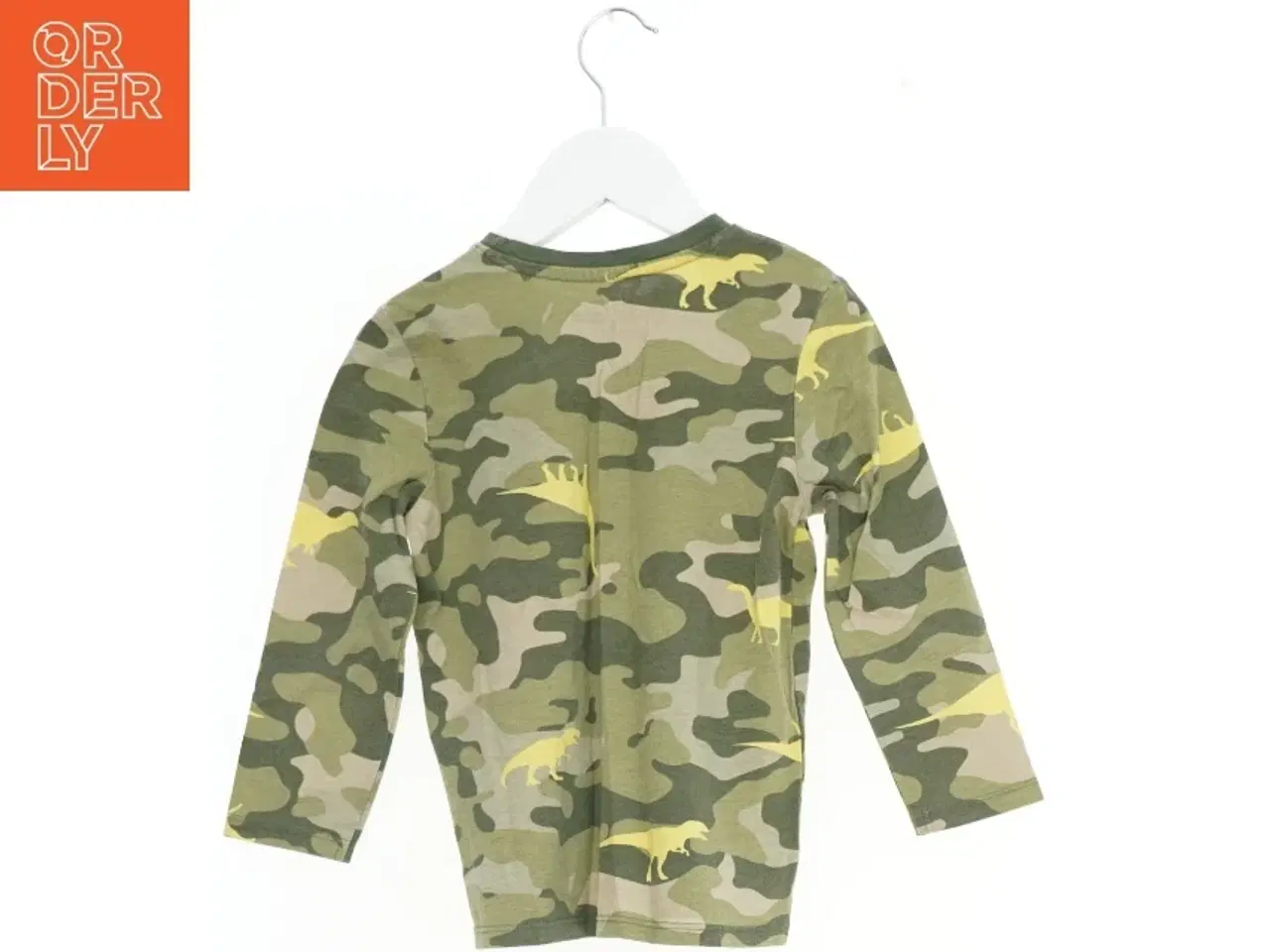 Billede 2 - Camouflage-farvet langærmet t-shirt med dinosaur-print fra Little Kids (str. 110)