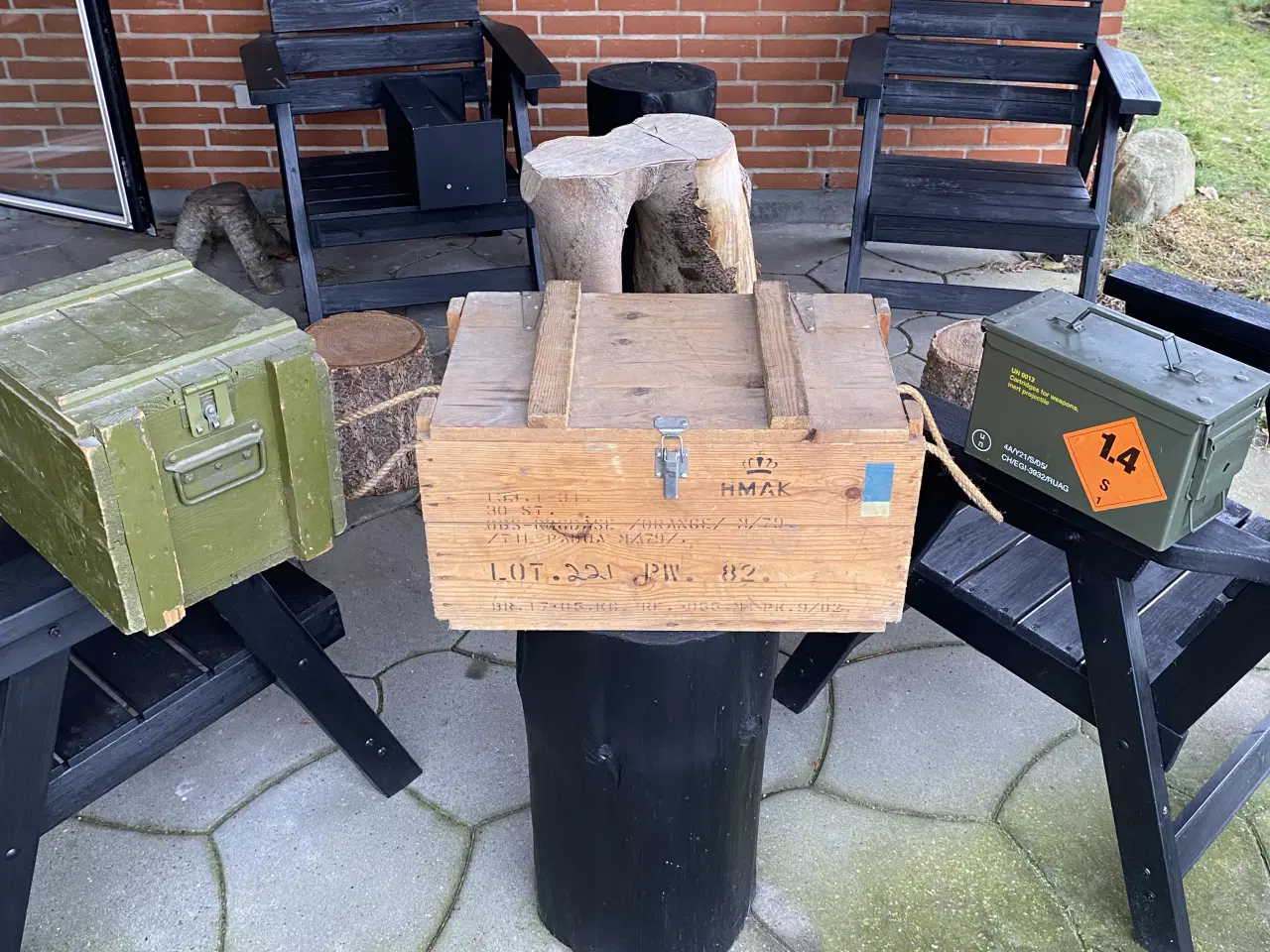 Billede 1 - Ammonitionskasser 3 stk 300 kr