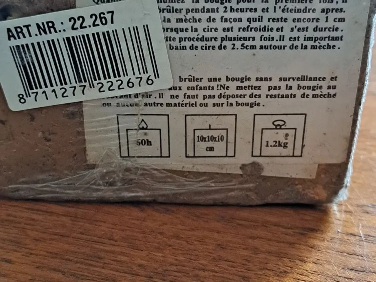 Billede 3 - 1 stk guld farvet firkantet lys