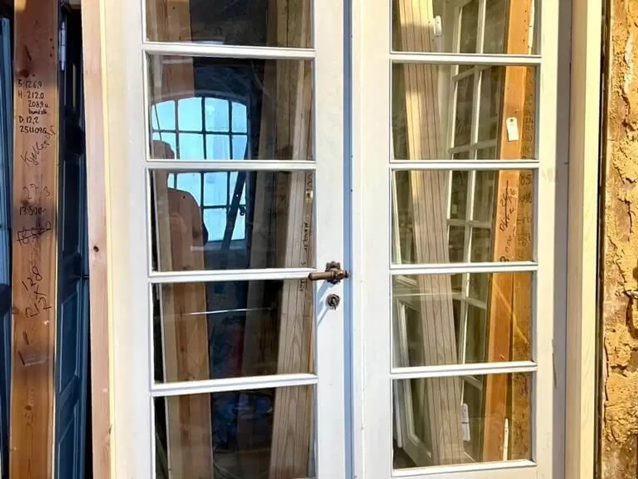 Billede 2 - Original, fransk dobbeltdør m. ny karm