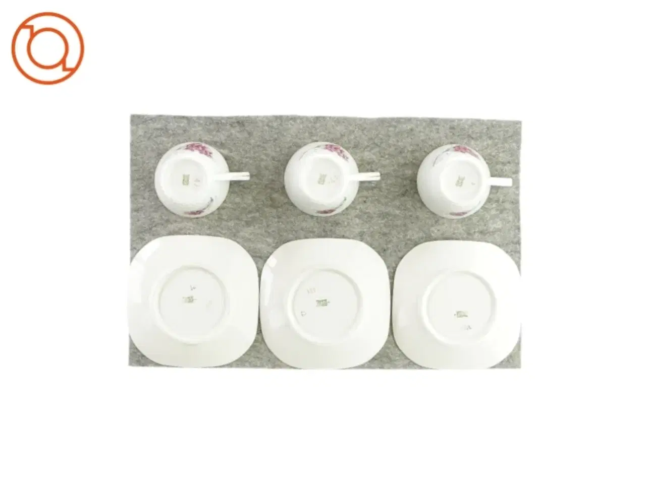 Billede 3 - Stel med kop og underkop (3 styk)