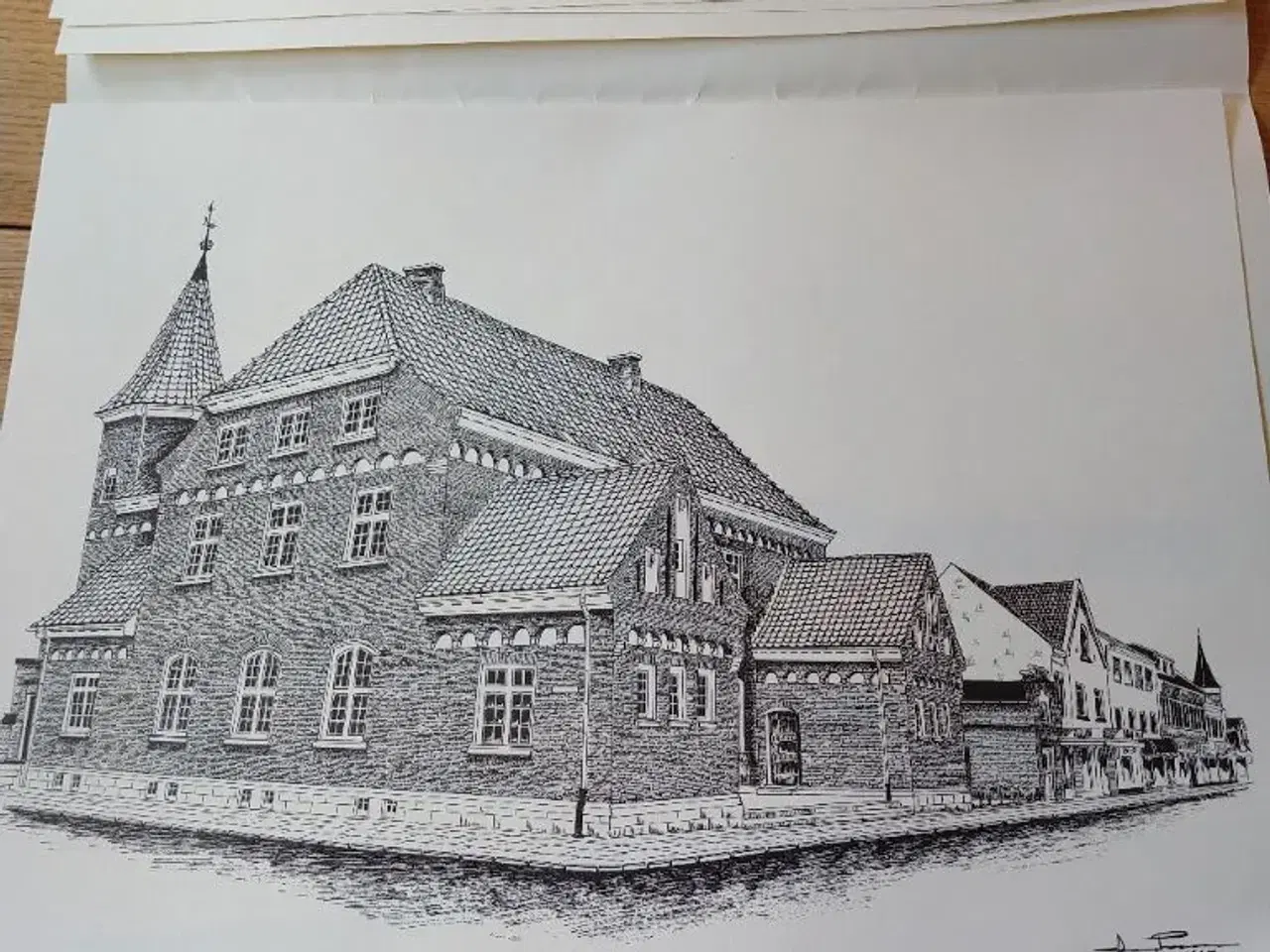 Billede 3 - 6 tegninger fra Brønderslev og omegn