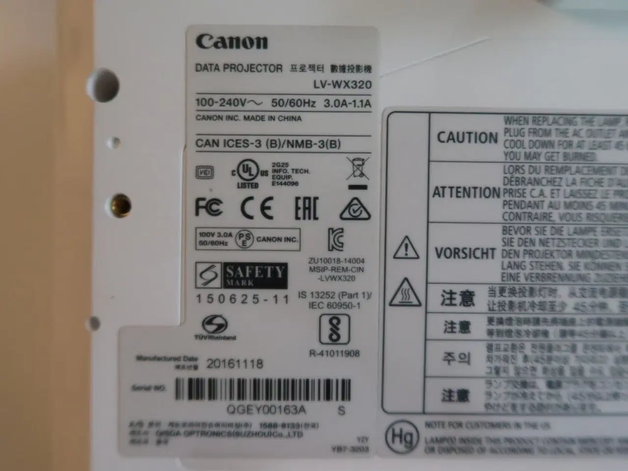 Billede 4 - Projektor, Canon LV-WX320