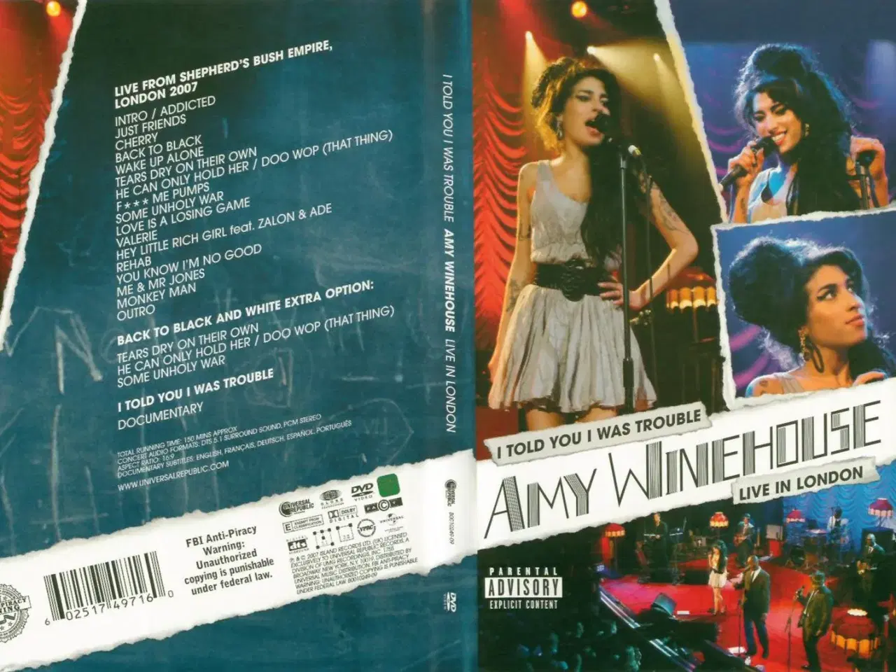 Billede 2 - AMY WINEHOUSE ;  Live London 2007