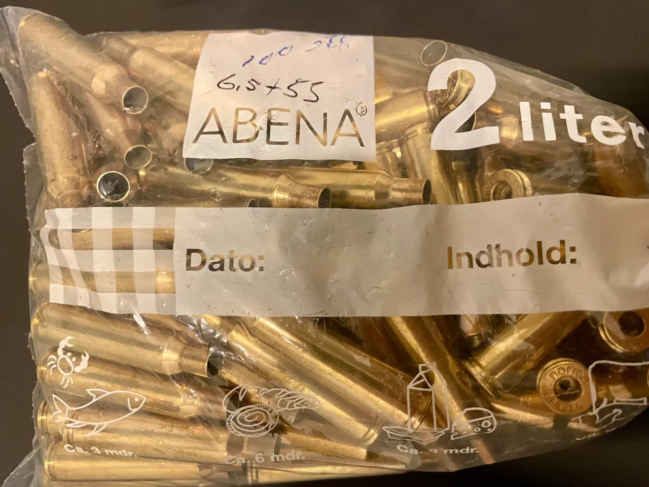 Billede 2 - 6,5x55 hylstre poleret uden fænghætte 