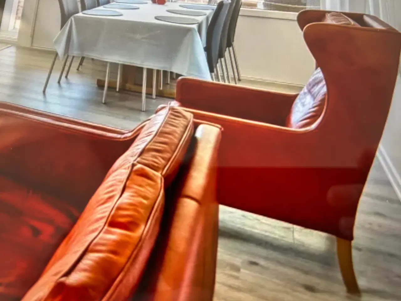 Billede 4 - Læder Sofagruppe 3+2+1 øreklap lænestol