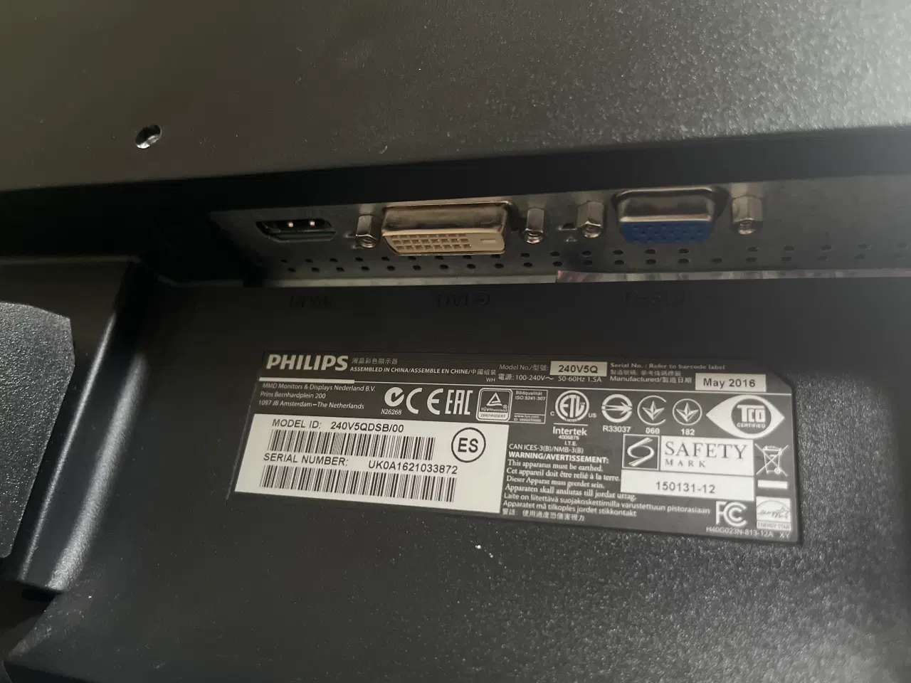 Billede 2 - Pc skærm 24’ m HDMI, DVU og VGA stik