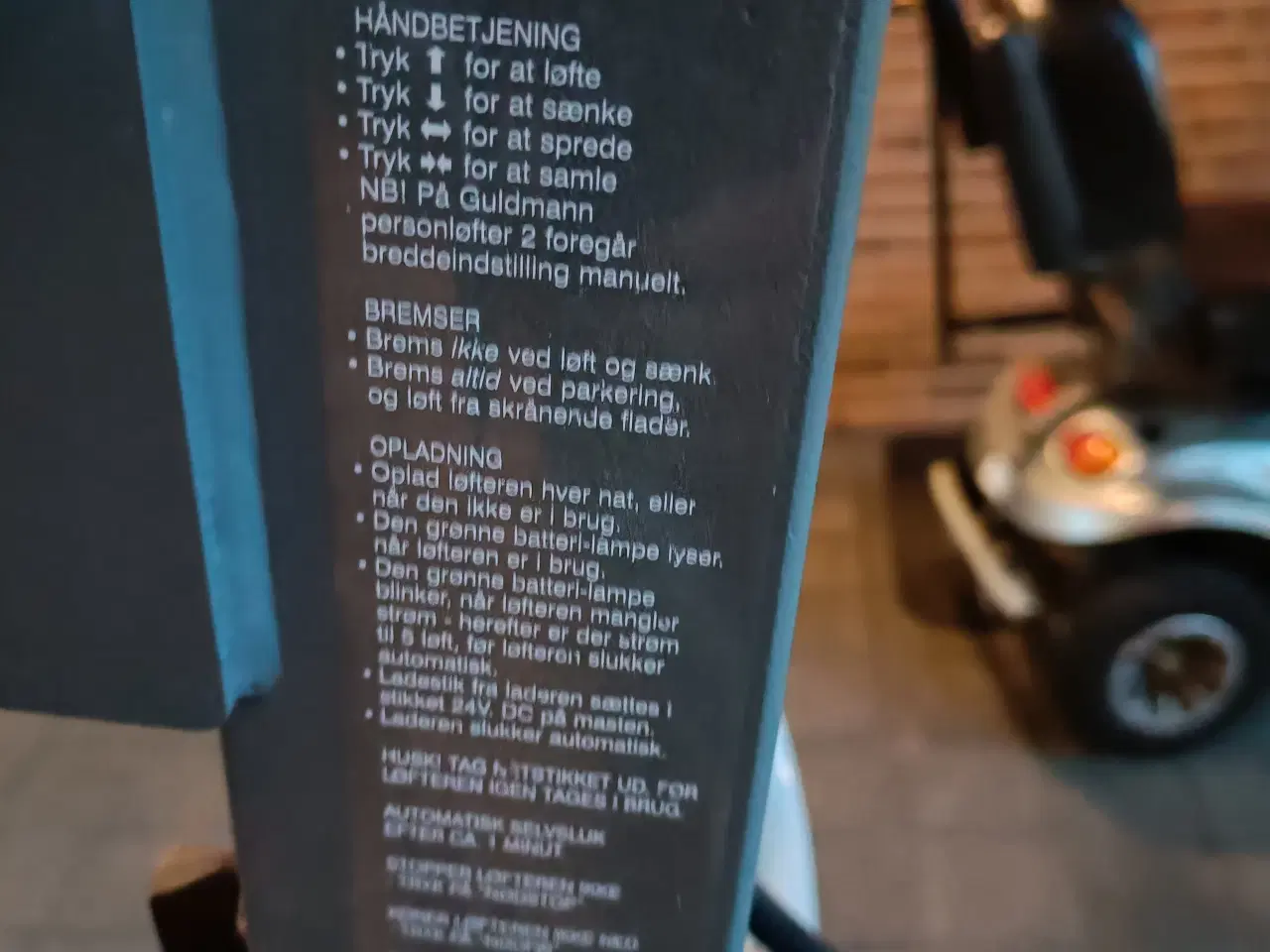 Billede 3 - Guldmann Gulvlift til person løft