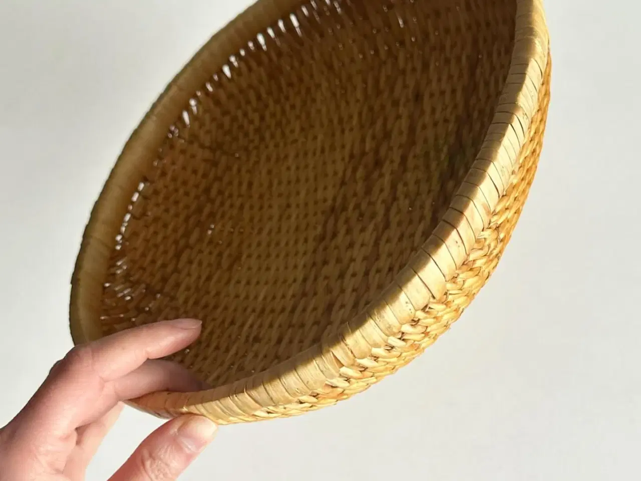 Billede 5 - Flad kurv, lys flet