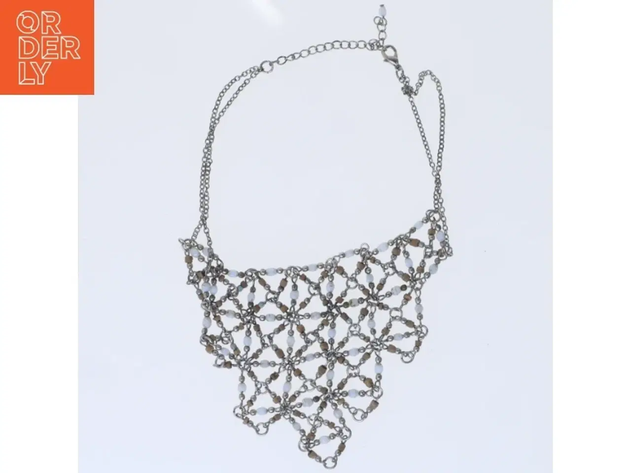 Billede 1 - Metalisk halskæde (str. 39,5 cm)