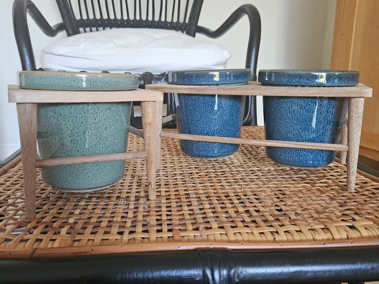 Billede 1 - CASA LIVING KERAMIK KRUKKER MED HOLDER 