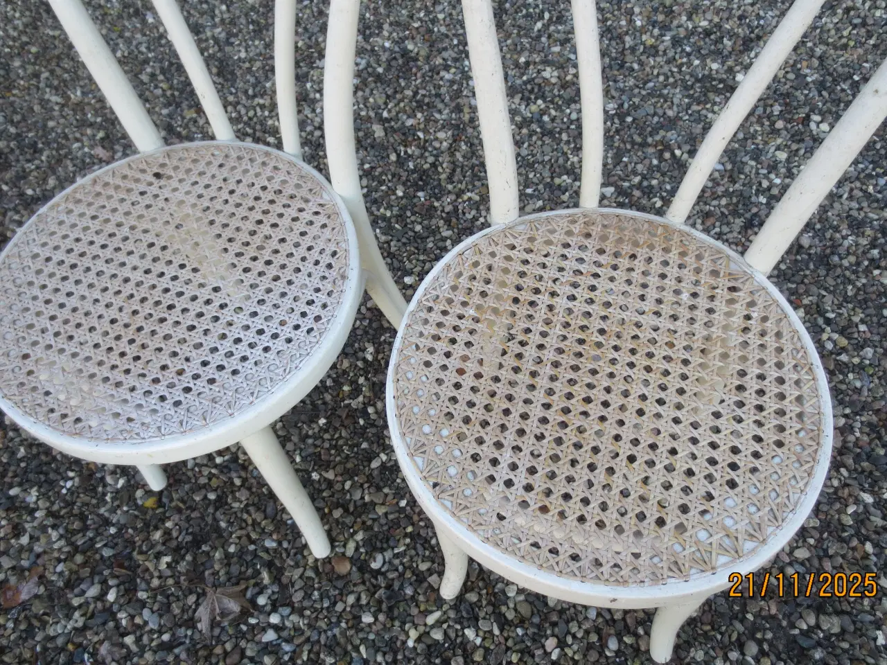 Billede 3 - 2 stk Franske Cafe Stole med Fletsæde