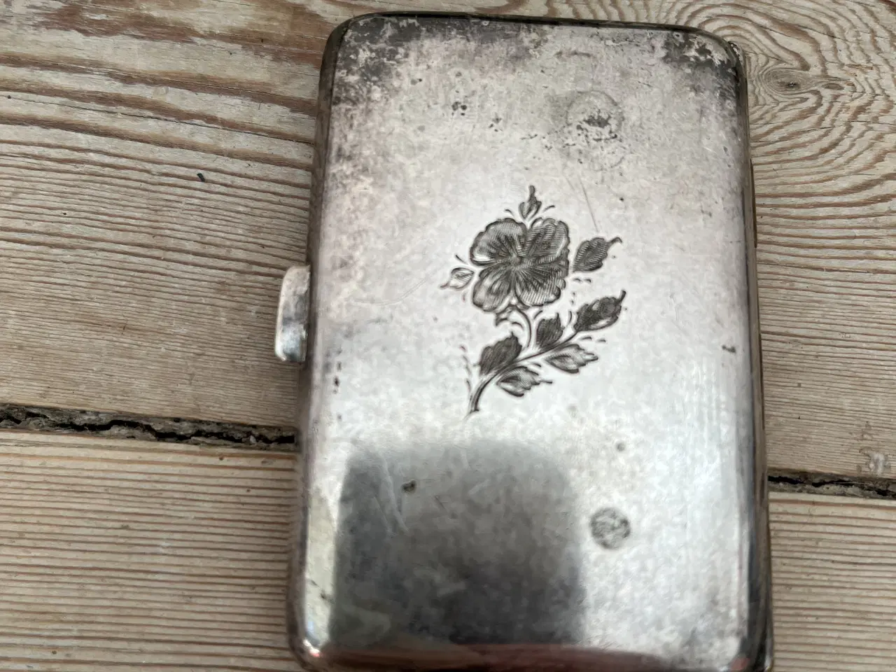 Billede 2 - Sølvplet cigaretetui med emalje