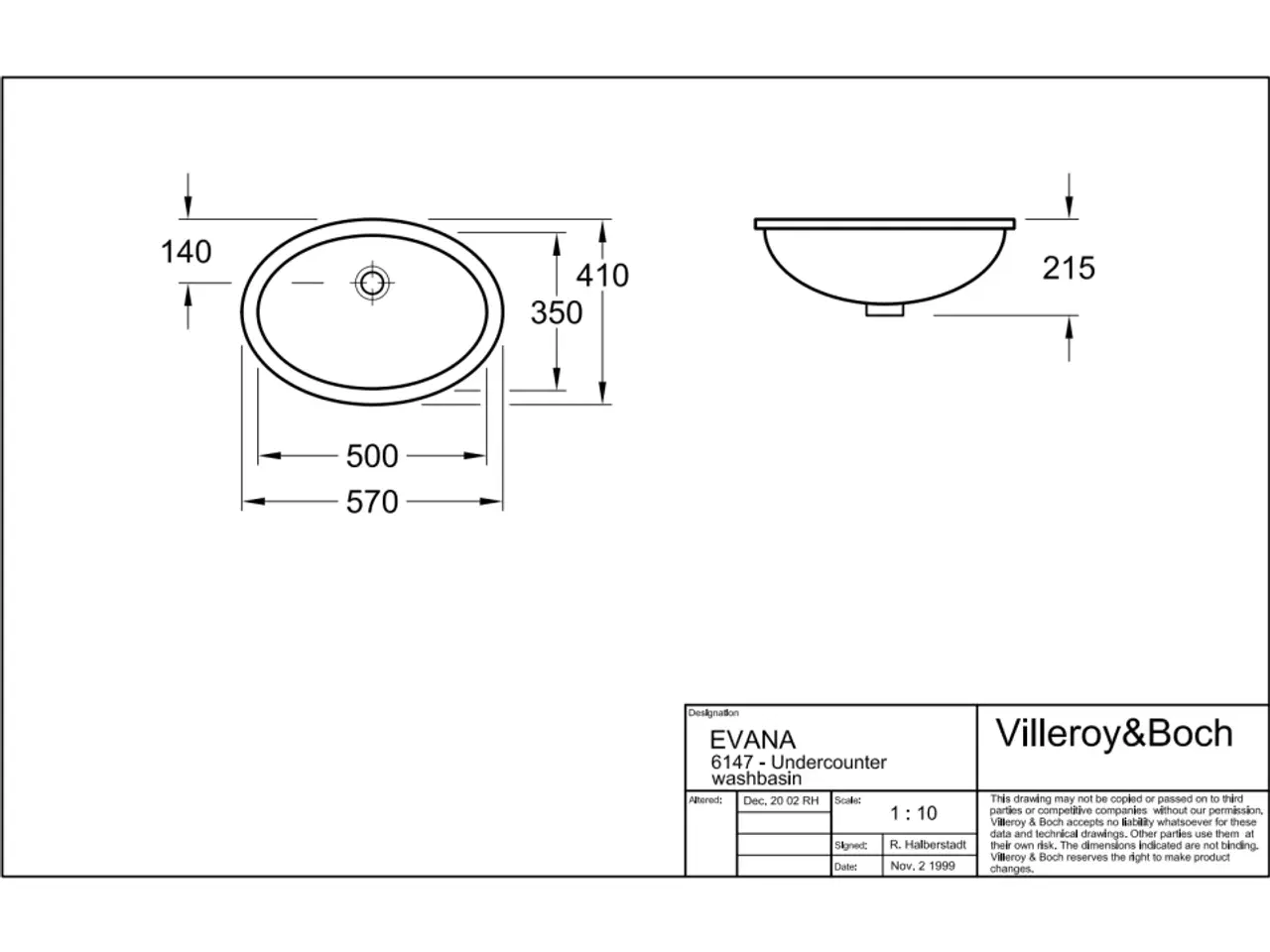 Billede 2 - Villeroy & Bech Evans håndvask