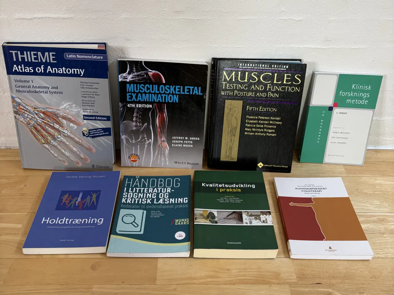 Billede 1 - Studiebøger der primært er rettet mod fysioterapeu