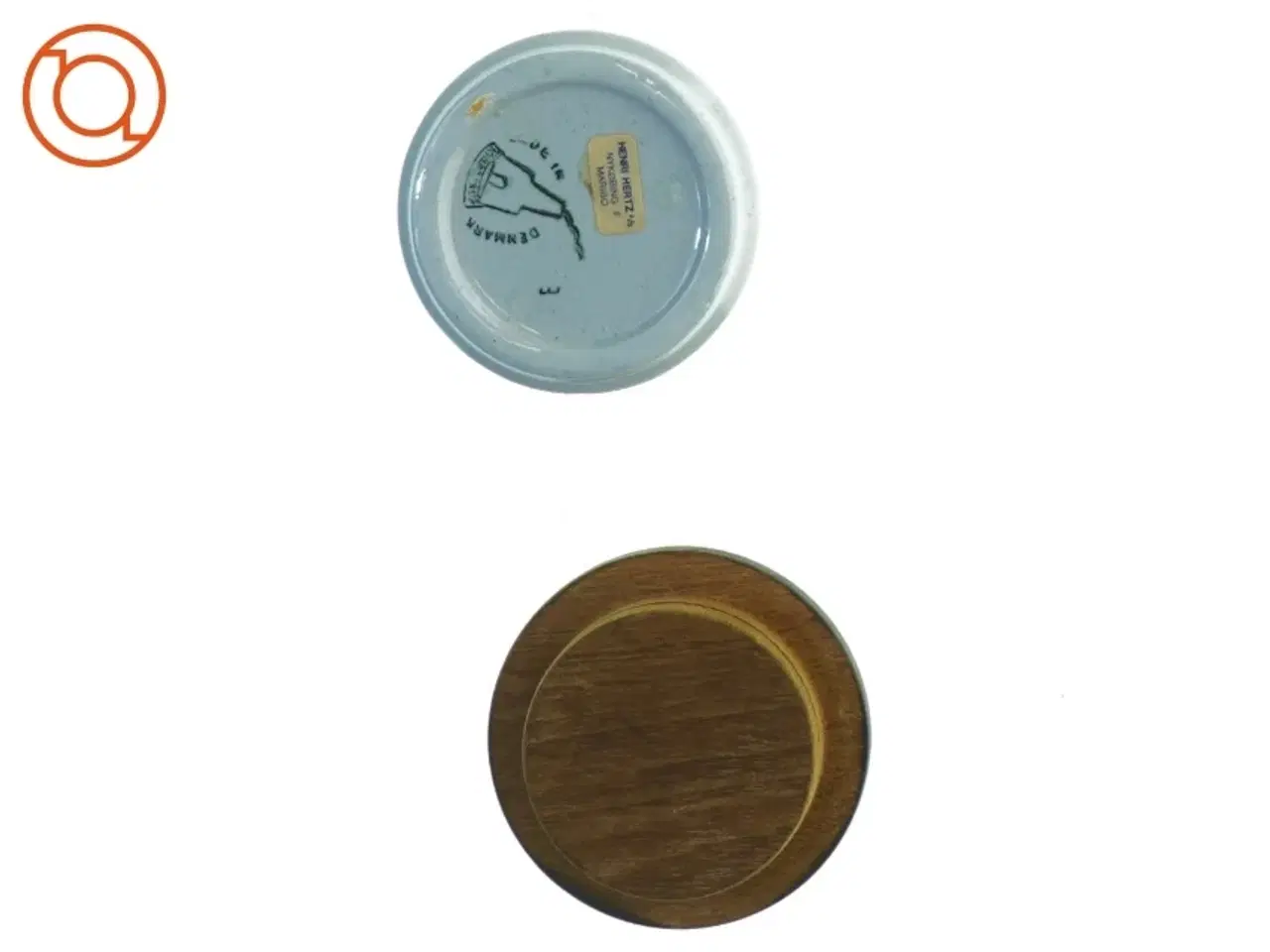 Billede 2 - sennepskrukke med trælåg (str. 7 x 8 cm)